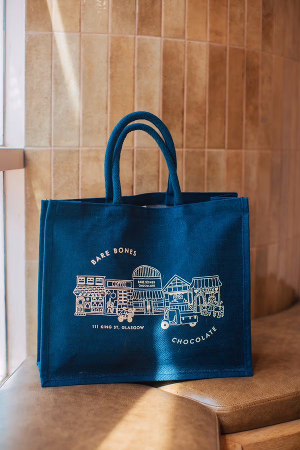 Bare Bones Navy Jute Shopper