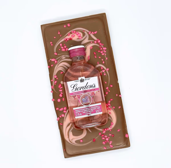 Boozy Bar- Gordons Pink Gin in Milk Chocolate