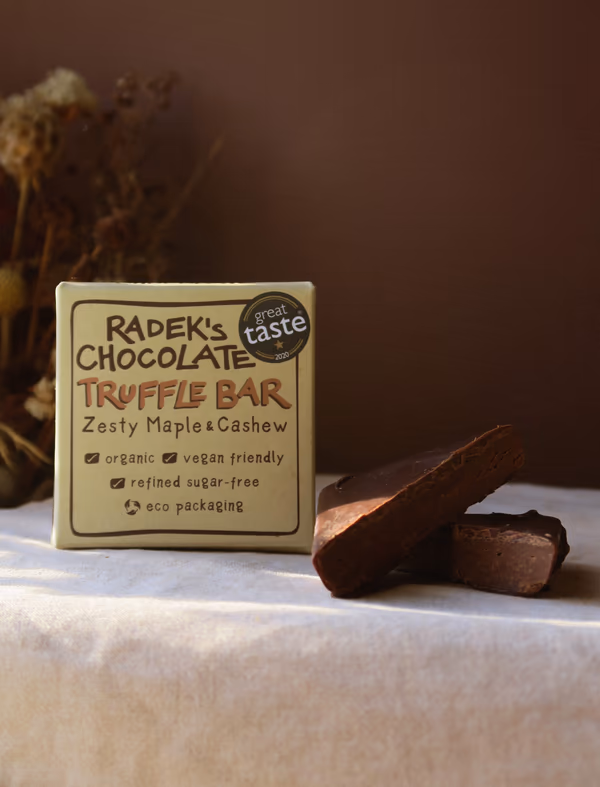 Organic Vegan Truffle Bar with Zesty Maple & Cashew