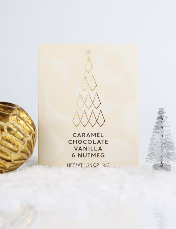Vanilla & Nutmeg Caramelised White Chocolate Bar 50g