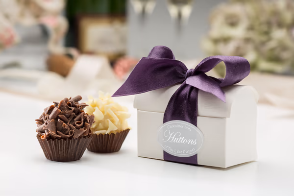 Aubergine Satin Wedding Favours