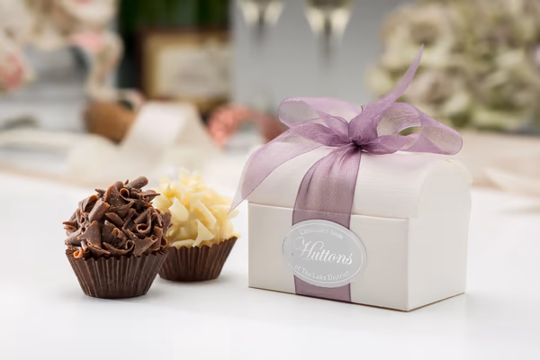 Aubergine Organza Wedding Favours