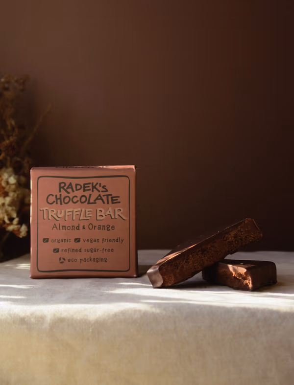 Organic Vegan Truffle Bar with Almond & Orange