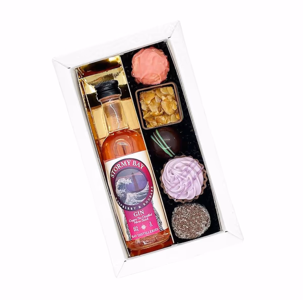 Boozy Box- Rhubarb and Raspberry Stormy Bay Gin