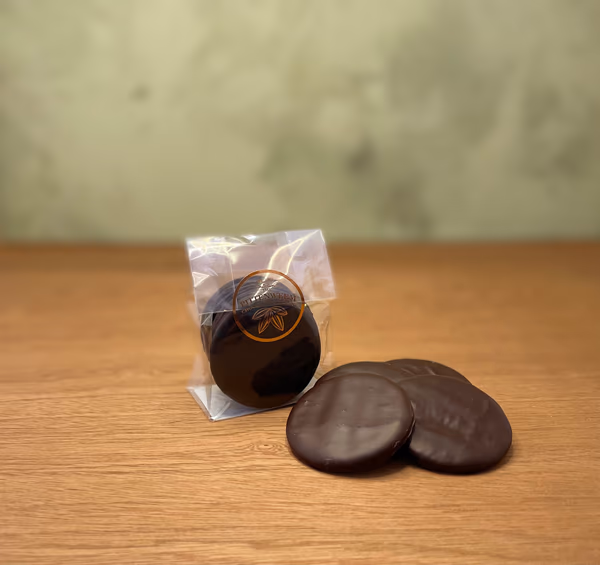 Dark chocolate covered Ginger Biscuits