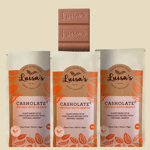Casholate M*lk Chocolate Infused with Orange | Vegan & Plant-based