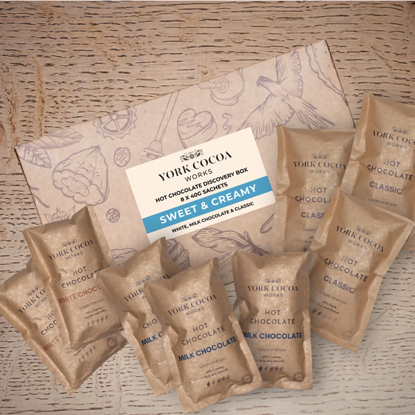 Sweet & Creamy Hot Chocolate Discovery Box - 8 x 40g Luxury Portions