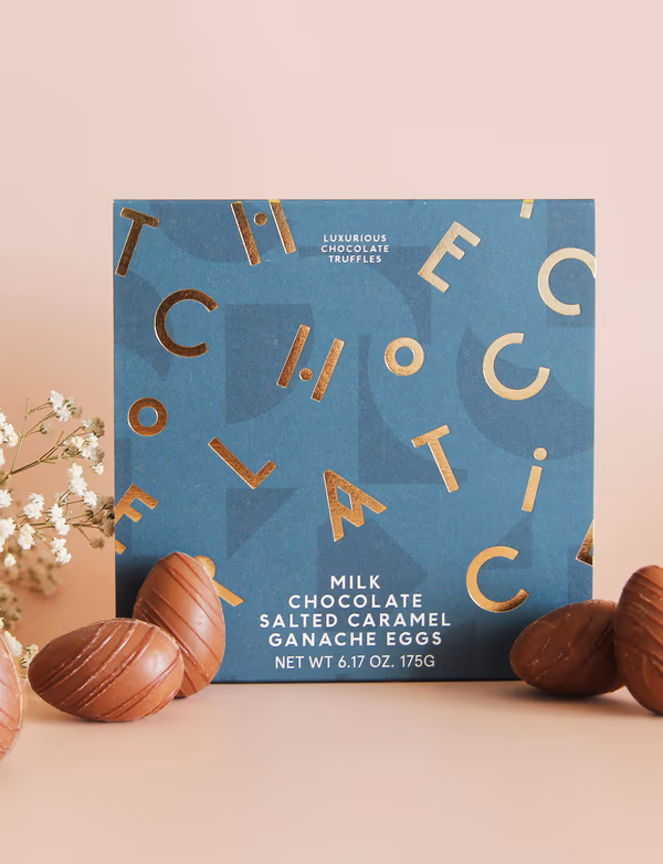 Milk Chocolate Salted Caramel Water Ganache Easter Eggs 175g