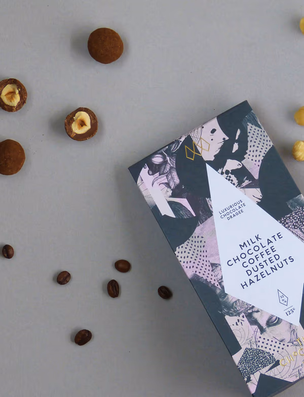 Milk Chocolate Coffee Dusted Hazelnuts 125g