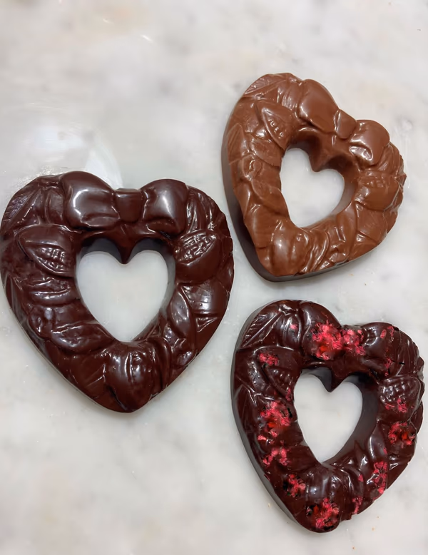 Raspberry 75% Solomon Islands Heart