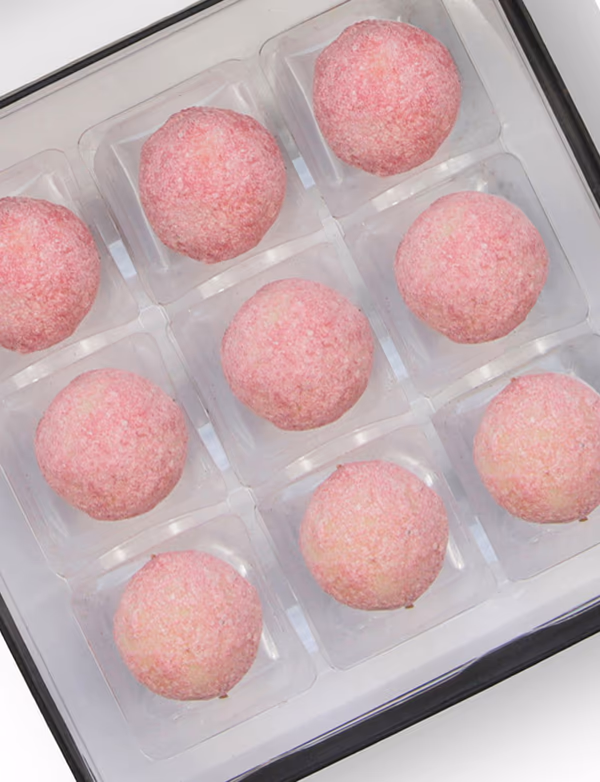 Raspberry & Mirabelle Plum Milk Chocolate Truffles 100g