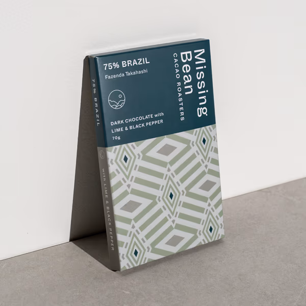 Missing Bean Chocolate - Brazil 75% with Lime & Black Pepper