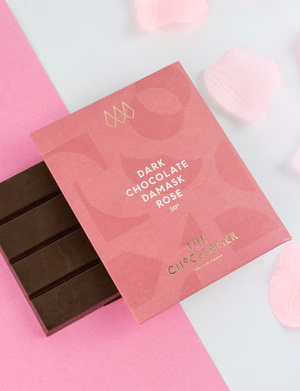 Damask Rose 70% Dark Chocolate Bar 50g