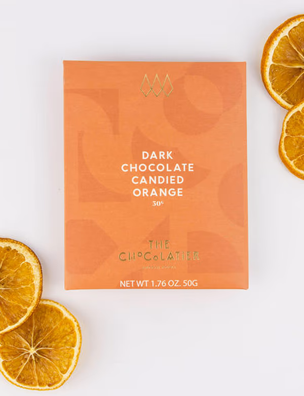 Candied Orange 70% Dark Chocolate Bar 50g