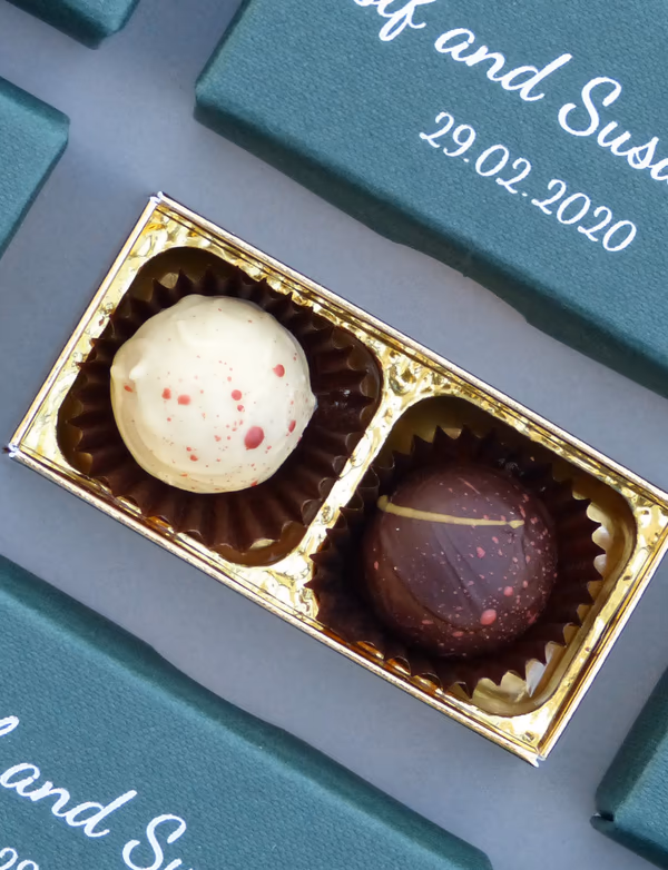 Personalised 2 Chocolate Favour Box