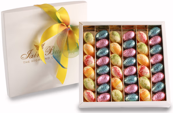 Ornate Chocolate Eggshells & Belgian Praline Eggs - Box