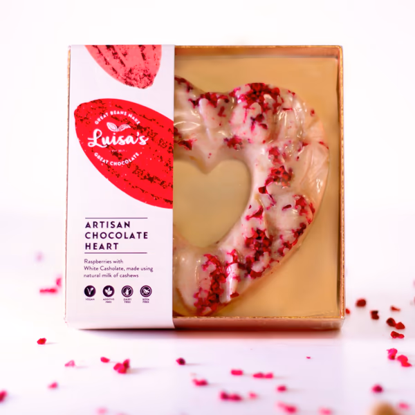 The White Raspberry Artisan Chocolate Heart